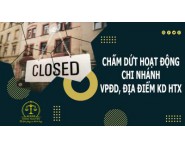 Chấm dứt hoạt động của Chí nhánh, Văn phòng đại diện, Địa điểm kinh doanh của Hợp tác xã