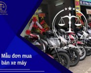 Mẫu đơn mua bán xe máy