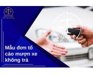 Mẫu đơn tố cáo mượn xe không trả