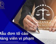 Mẫu đơn tố cáo Đảng viên vi phạm
