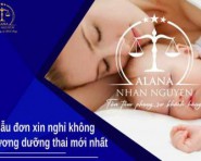 MẪU ĐƠN XIN NGHỈ KHÔNG LƯƠNG DƯỠNG THAI MỚI NHẤT