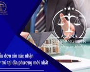 MẪU ĐƠN XIN XÁC NHẬN CƯ TRÚ TẠI ĐỊA PHƯƠNG MỚI NHẤT
