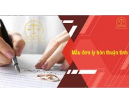 Mẫu đơn ly hôn thuận tình